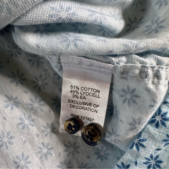 Johnnie-O Montage long sleep button front shirt Gulf Blue Top Shelf XL - Picture 3 of 9